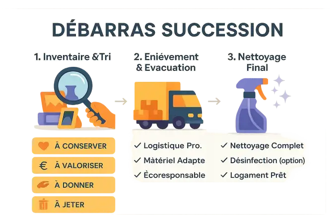 Processus de débarras succession
