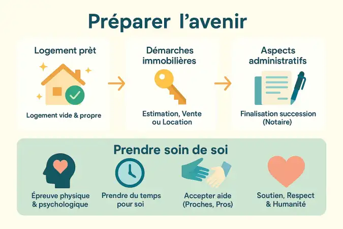 Illustration d'un logement vidé et épuré après un débarras