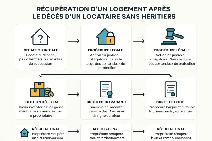 Illustration d'un logement vide après un décès sans héritiers