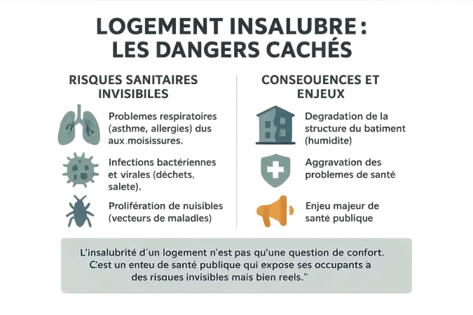 Dangers cachés d'un logement insalubre