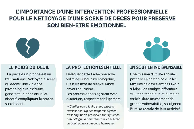 Professionnels en intervention post-décès