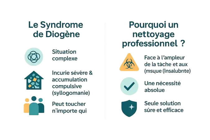 Illustration du syndrome de Diogène et nettoyage professionnel