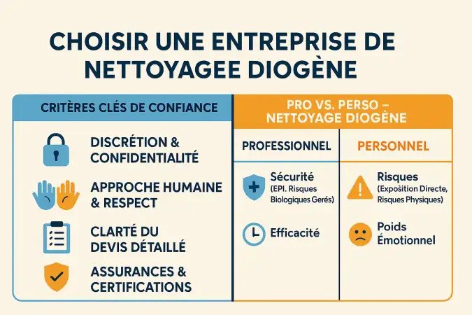 Illustration d'une intervention de nettoyage Diogène discrète et professionnelle