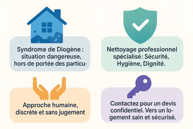 Illustration du syndrome de Diogène et de l'intervention professionnelle